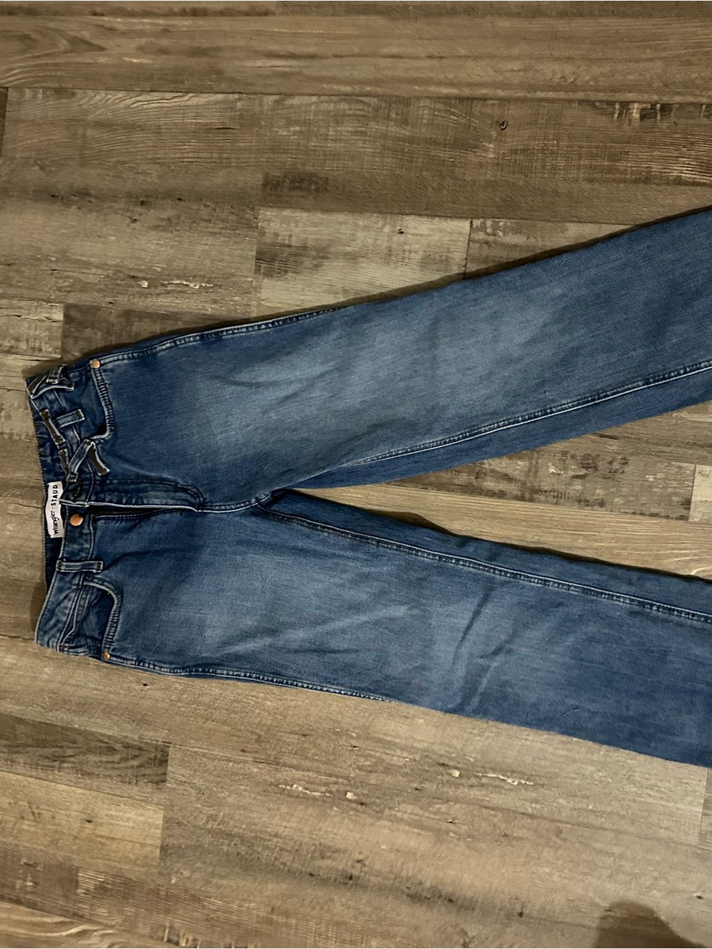 Wrangler Staud Women's Blue Straight-Leg Jeans